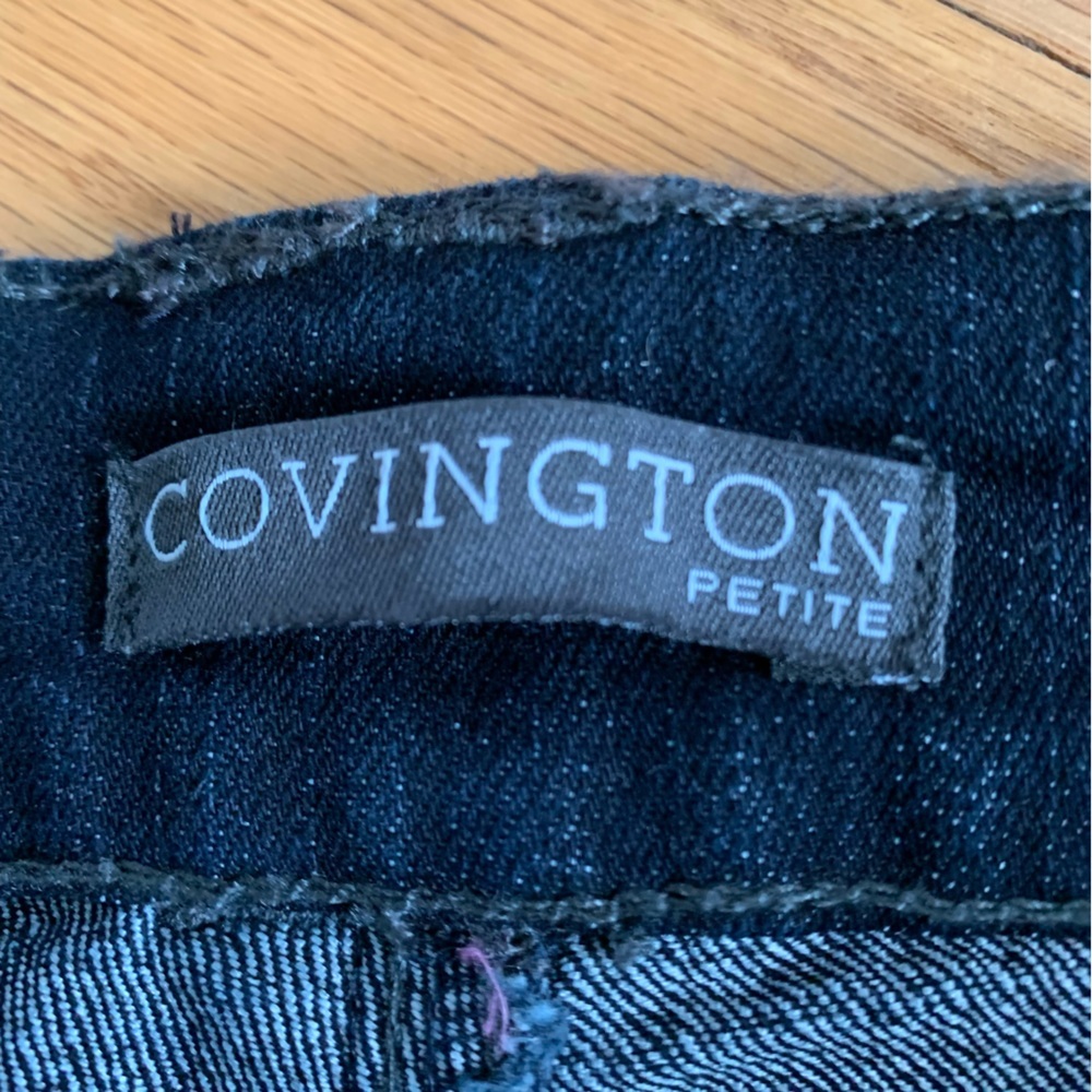 NWT Covington Petite Dark Wash Jeans ~ Slim Straight Fit~ Size 10P - Picture 5 of 11